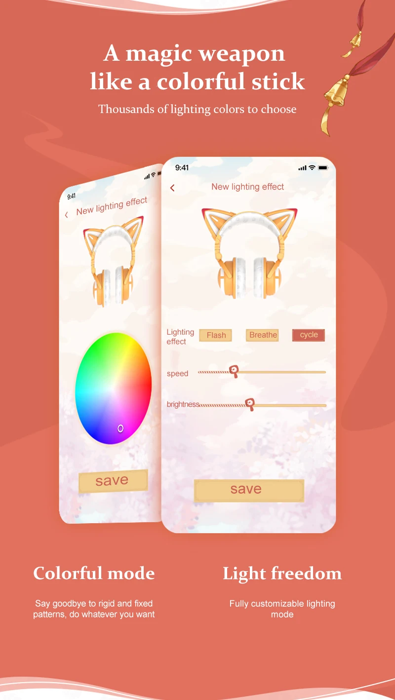 Yowu raposa demônio fones de ouvido sem