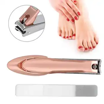 

2pcs Stainless Steel Nail Clippers Nail File Fingernail Toenail Clipper Nail Cutter For Women Men
