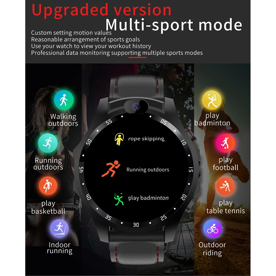 Smartwatch men 4G call wear watch SIM card GPS HD camera Android smart watch for Huawei xiaomi phone PK gt amazfit bip Stratos