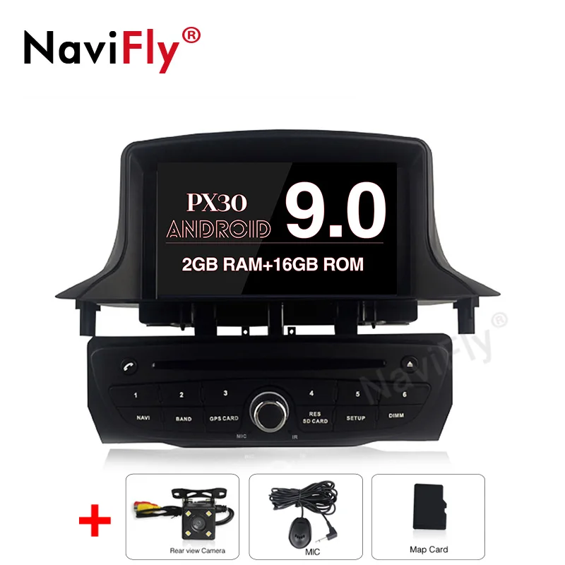 Android 9,0 8 Core 4+ 64G Автомобильный dvd мультимедиа palyer gps навигация для Renault Megane 3 Fluence головное устройство SWC авто радио wifi gps - Цвет: 4Core 2 16G Camera