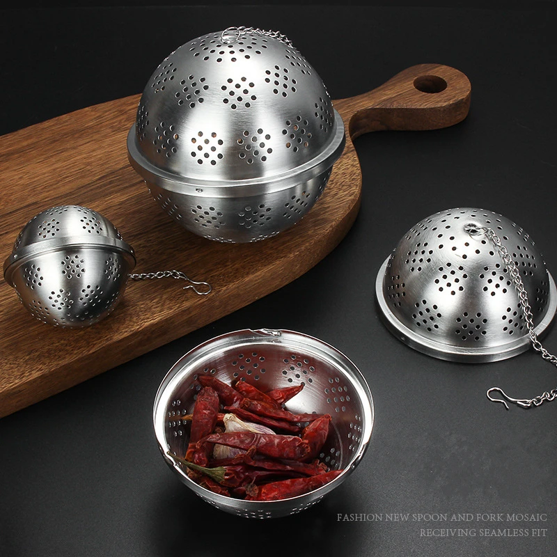 Stainless Steel Tea Leaf Infuser Strainer Spice Mesh Sieve for Brewing Teapot Tea Filter Seasoning Ball Kitchen Accessories tea infuser tea strainer tea filter