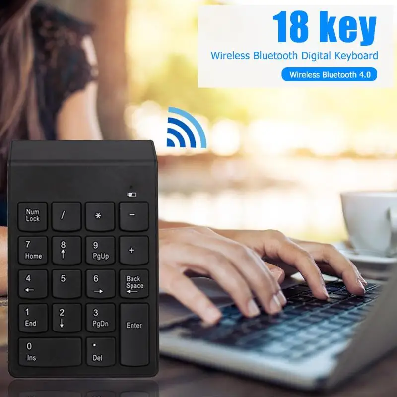 18 клавиш Bluetooth беспроводная цифровая клавиатура Mini Numpad цифровая клавиатура для ПК Поддержка энергосберегающий Автоматический Режим сна