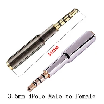 

3.5mm Audio Jack Extender Headphone Adapter with Gold Plated 4-Pole 3.5mm Connectors (3 Ring Jack) for Apple iPhone