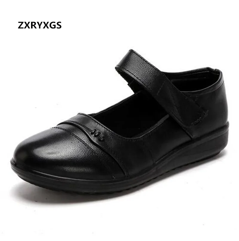 Женские туфли из натуральной кожи черные удобные на плоской подошве осень 2022 |