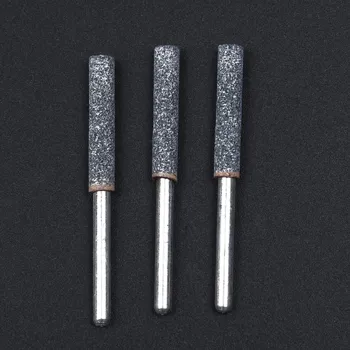 

3 Pcs Diamond Chainsaw Sharpener Burr Stone Set 3/16 4.8mm Chain Saw Sharpening