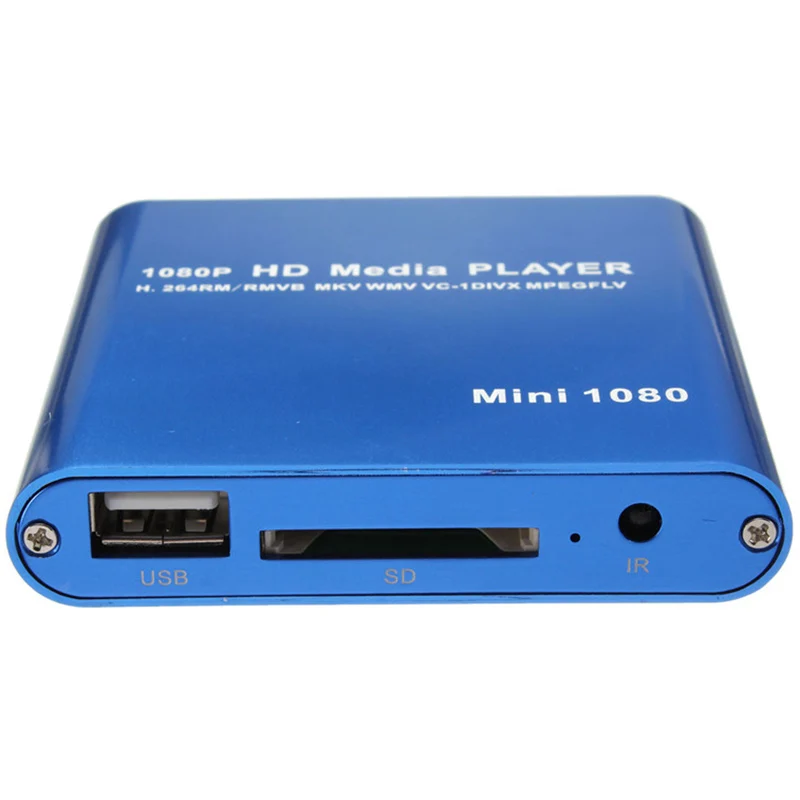ЕС Plug 1080P мини Hdd медиаплеер Hdmi Av Usb хост Full Hd с Sd Mmc кардридер Поддержка H.264 Mkv Avi 1920x1080P 100Mpbs