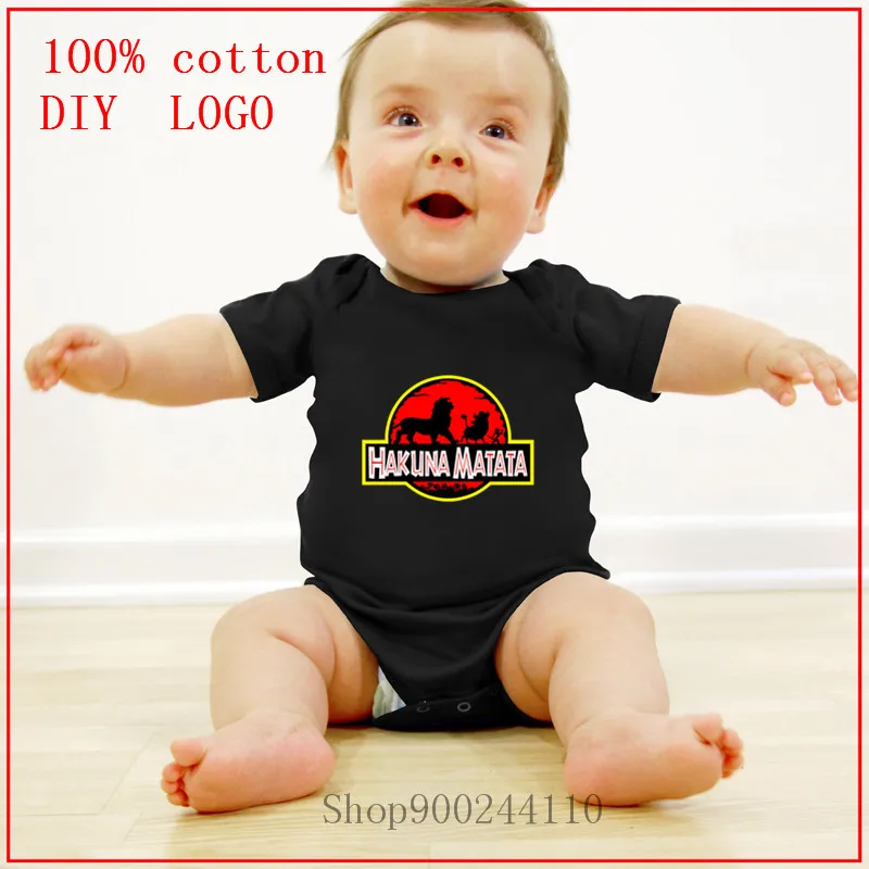 2020 Unisex New Born Baby Boy Clothes Bodysuits Hakuna Matata The Lion King Simba Pumbaa Girl Pure Cotton Clothing | Детская одежда и