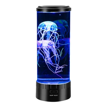 

Romantic Bedside Table Jellyfish Night Lamp 7 Color Aquarium tank LED Desk Lamp Light Desktop Relaxing Night Lights for Aquarium