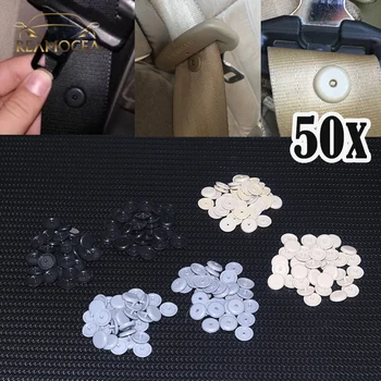 

Reamocea 50X Universal Car Safety Seat Belt Stopper Spacing Limit Buckle Fastener Clip Retainer Seatbelt Stop Button Parts Tool
