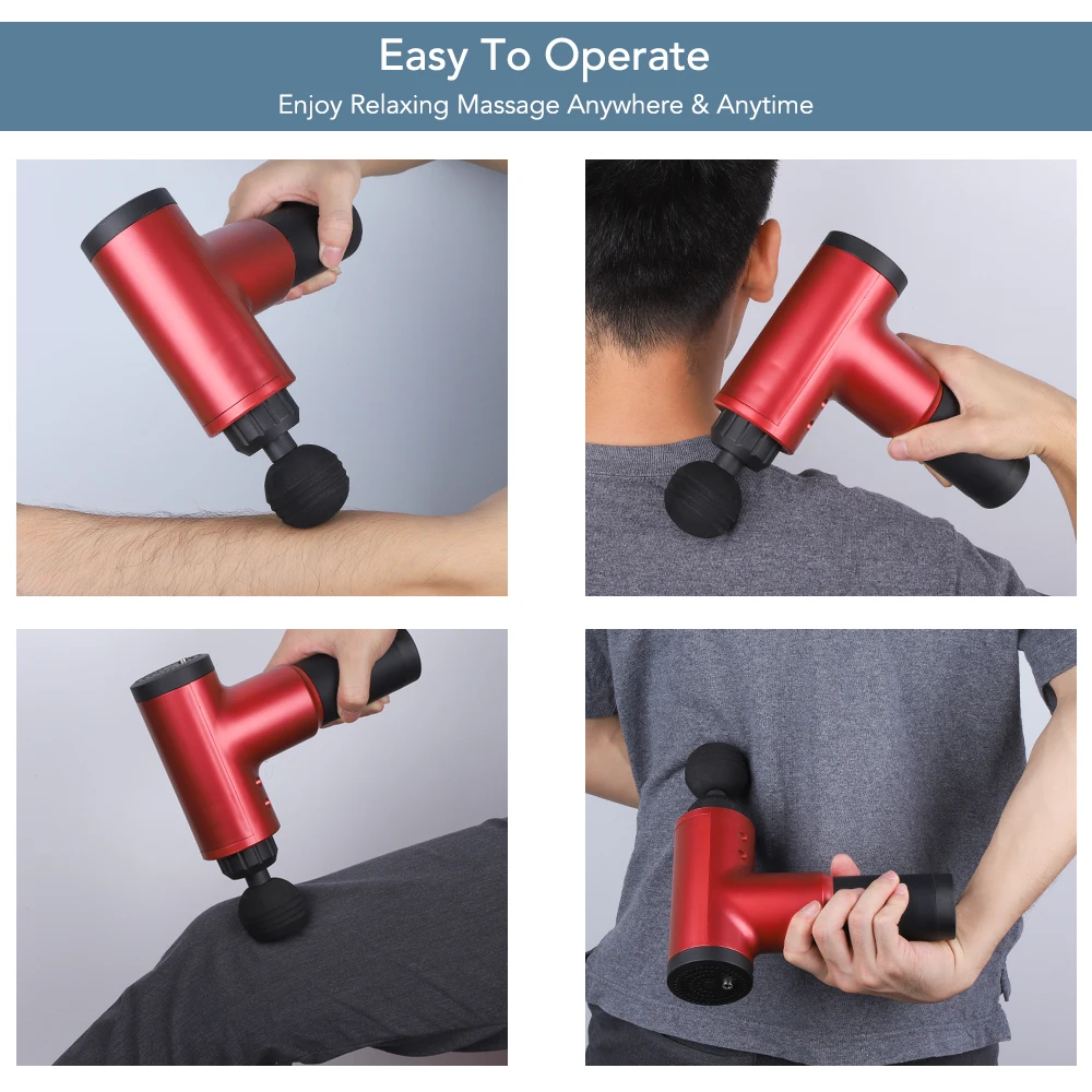 Muscle Massage Gun Deep Relaxation Vibrating Massage Fitness Slimming Shaping Device for Full Body Training Exercise Pain Relief