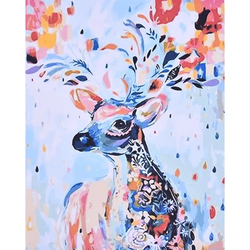 

1000pcs DIY Educational Jigsaw Assembling Toy Room Decoration Kids Educational Car Colorful Deer View Picture Puzzle