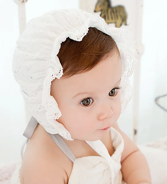 

2016 Korean-style New Style Baby Palace Hat Stars Infant Pure Cotton Set of Head Cap Summer Sun Hat