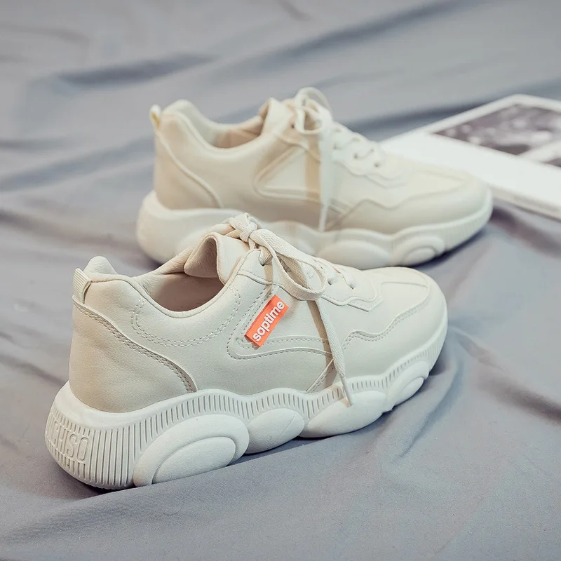

2019 Spring New Style Korean-style Versatile White Shoes Student bear xie Women's INS Running Women's Casual Sports Shoes