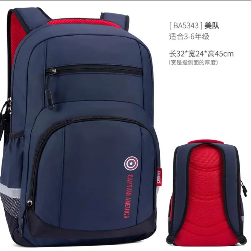 Disney New school bags for boys captain america large capapcity causal light primary student backpack teenage kids Mochilas