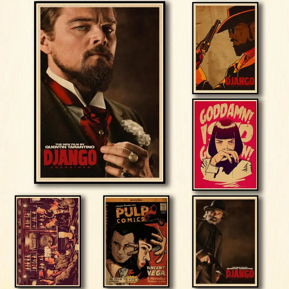 43 рисунка по мотивам фильма Квентин Тарантино, абстрактная Веселая Наклейка на стену для кофейни, бара 1