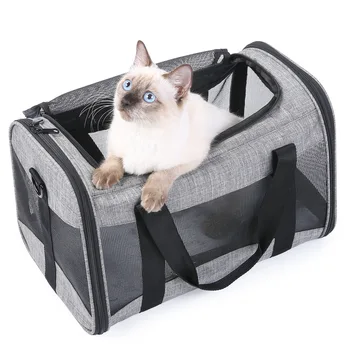 

Foldable Pet Bag Breathable Mesh Soft Pet Transport Bag Handbag Travel Friendly Carry Your Pet with You Safely and Comfortably