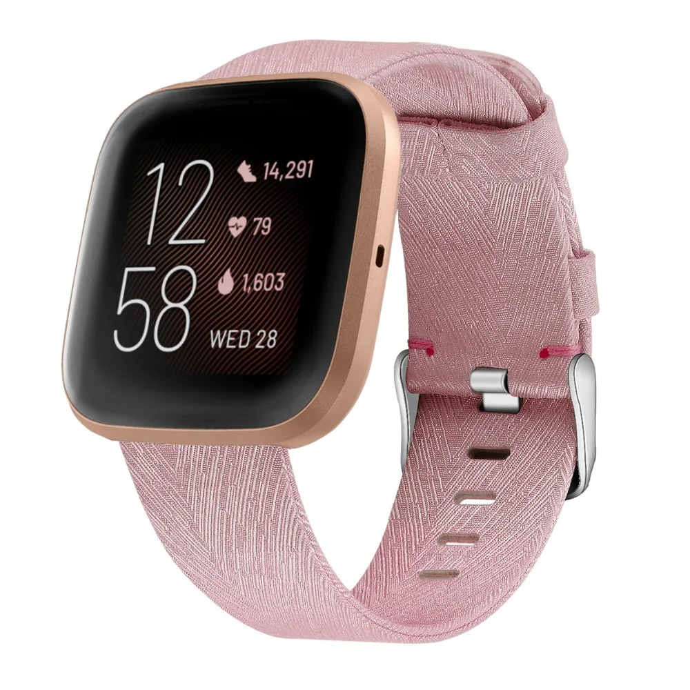 Холщовый нейлоновый ремешок для часов fitbit versa 2, умный ремешок для часов, большой маленький спортивный браслет, ремешок для fitbit versa lite/versa belt