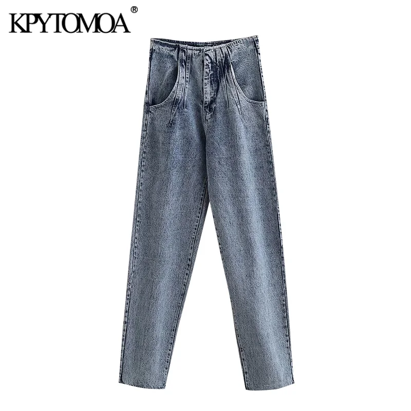 Vintage Stylish Washed Effect High Waisted Jeans Women 2020 Fashion Zipper Fly Pockets Female Denim Pants Casual Ankle Trousers Vintage Stylish Washed Effect High Waisted Jeans Women 2020 Fashion Zipper Fly Pockets Female Denim Pants Casual Ankle Trousers