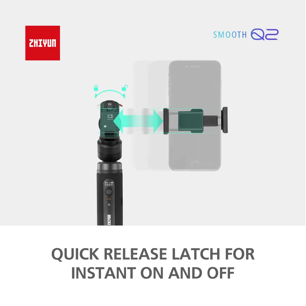 Zhiyun Smooth Q2 3-осевой смартфон Gimbal стабилизатор для iPhone gopro hero экшн-камер Pk DJI Osmo Mobile 2 3 Osmo Pocket