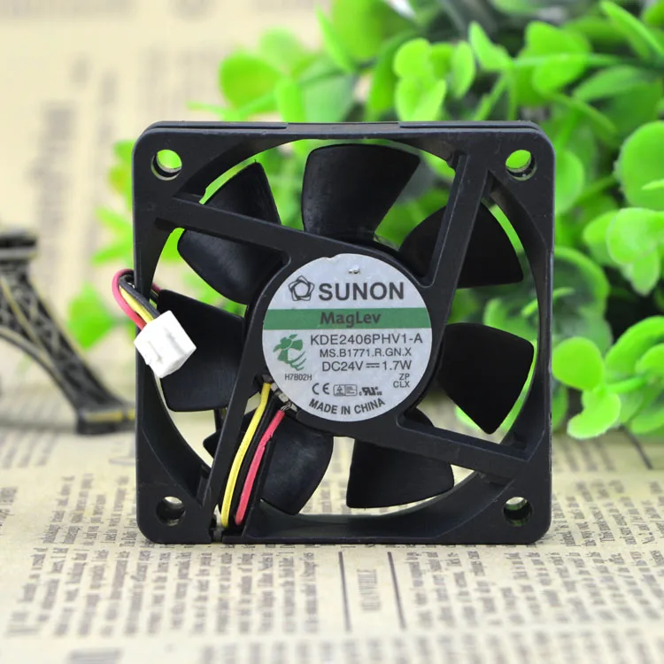 6 см 24V 1,7 W KDE2406PHV1-A 3 провода 6015 защиты электродвигателя Вентилятор охлаждения
