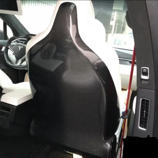 Накладка на заднее сиденье автомобиля из углеродного волокна для Tesla модель X- правая и левая отделка сиденья 2 шт