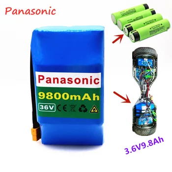 

100% Panasonic 10S2P 36v rechargeable lithium-ion battery 9800 mAh battery pack for self-suction hoverboard unicycle