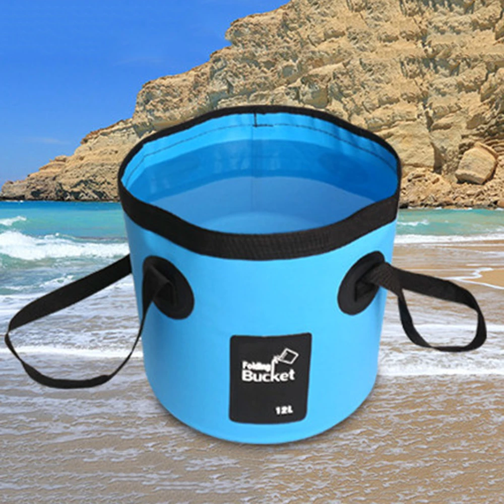 

1PCS Multifunctional Collapsible Fishing Bucket Folding Outdoor Camping Water Storage bag 30*30*27cm