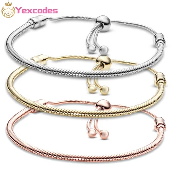 Yexcodes 2020 New Fashion Charm Snake Bone Bracelet, Size Adjustment Diy Brand Charm Lady Bracelet Gift Jewelry