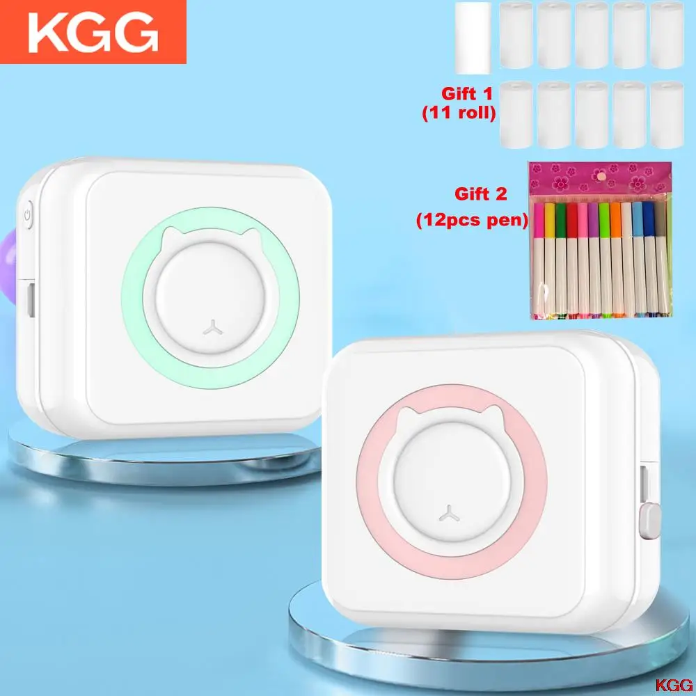 Mini Portable Thermal Printer Paper Photo Pocket Printing Wireless BT Connect Printers 200dpi Lable | Компьютеры и офис