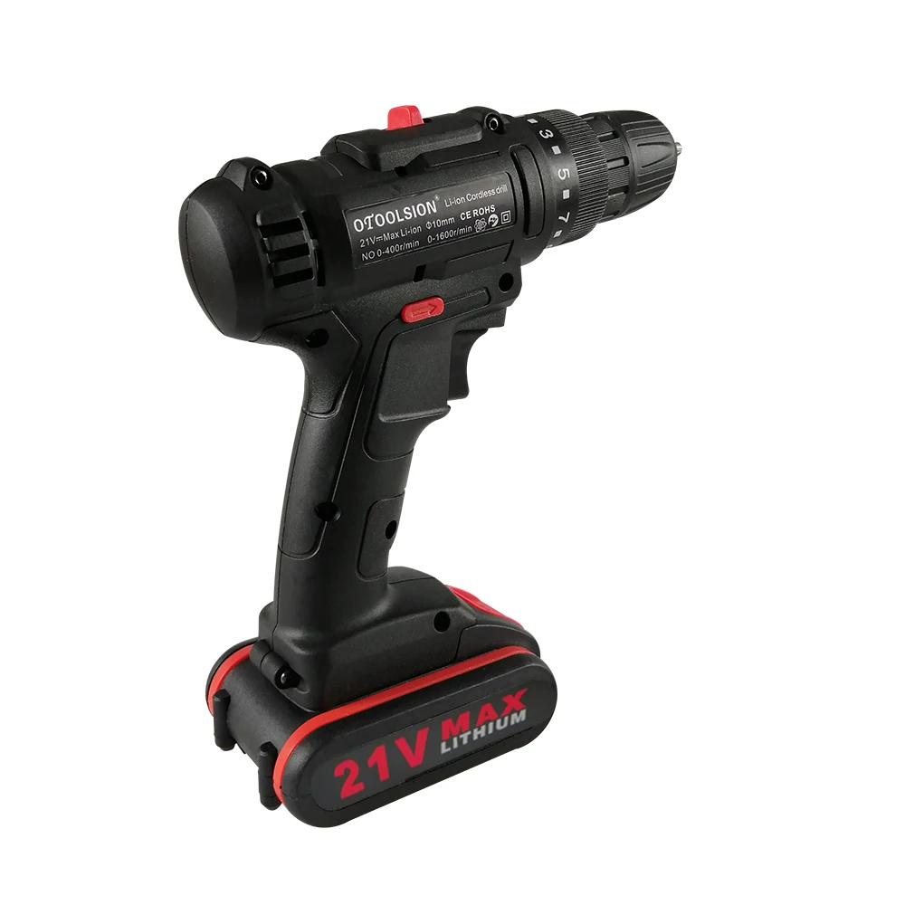 21V Portable Cordless Hand Drill Electric Drill Multifunctional Cordless Screwdriver Handheld Power Tools With Tool Box  (1)