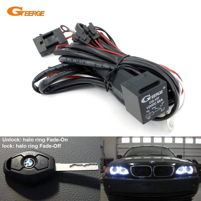 2 шт. Комплект проводов для BMW E46 E36 E39 E60 E61 E83 X3 ангельские глазки Halo кольца