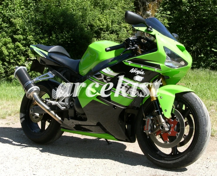 Комплект обтекателей для мотоцикла ABS, подходит для kawasaki Ninja ZX6R 636 2003 2004 6R 03 04 ZX-6R, набор для тела на заказ, зеленый, белый