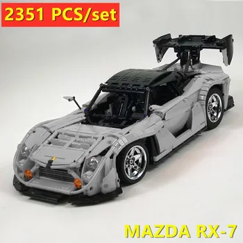 

New MOC SERIES MAZDA RX-7 Super Racing Car LeGINGlys MOC-22346 Technic Model Kits Building Blocks Bricks Toys Kid birthday Gift