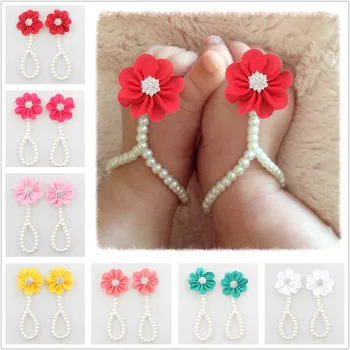 

Novel Baby Girls Barefoot Sandals Newborn Sandals Baby Kids Summer Shoes Infant Toddlers Flower Shoes