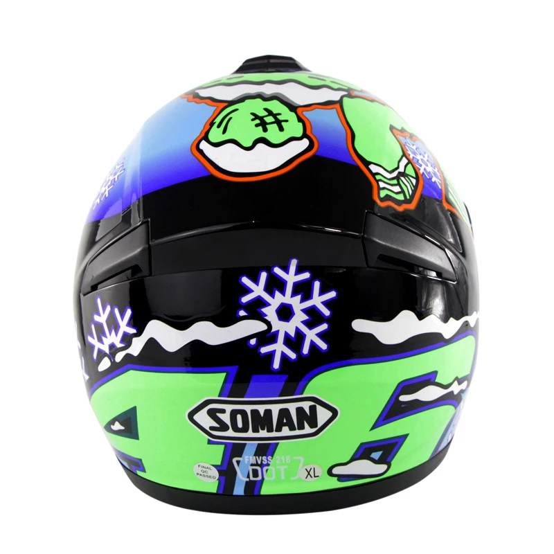Motorcycle Full Face Helmet Motocross Street Riding Bike Racing Road DOT Safety
