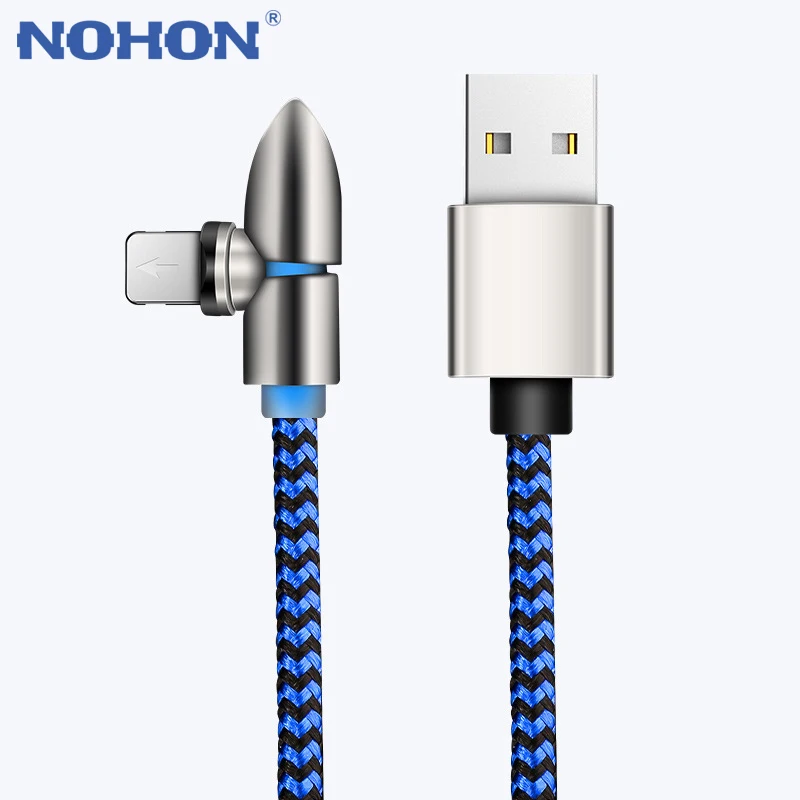 Nohon Магнитный usb-кабель с цилиндрической головкой, кабель для быстрой зарядки типа C, магнитный кабель для зарядки и передачи данных для iPhone, huawei, samsung, xiaomi
