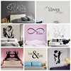 New Design Lovers Quotes Wall Sticker For Bedroom Decor Decals Room Decoration Stickers Sweet Home Girls Room Mural Wallpaper ► Photo 1/6