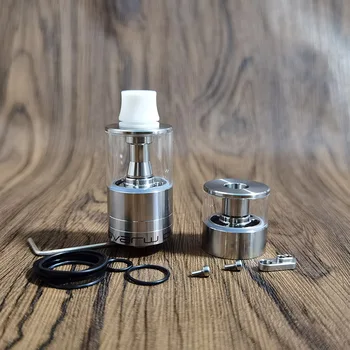 

Cloudworkz Styled Dvarw FL DL 24mm RTA SS316 Single Coil Deck Atomizer with 3.5ml Replacement Tank DIY Rebuildable Vape Tank