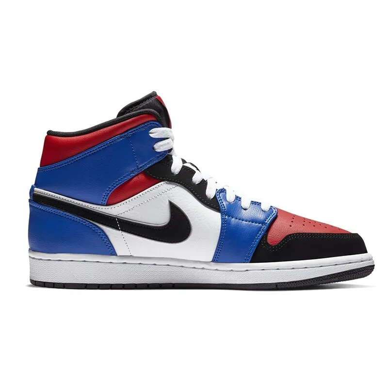 Nike Air Jordan 1 Ретро ботинки с высоким берцем баскетбольные кеды для Для мужчин ОГ модные красный, белый дышащий