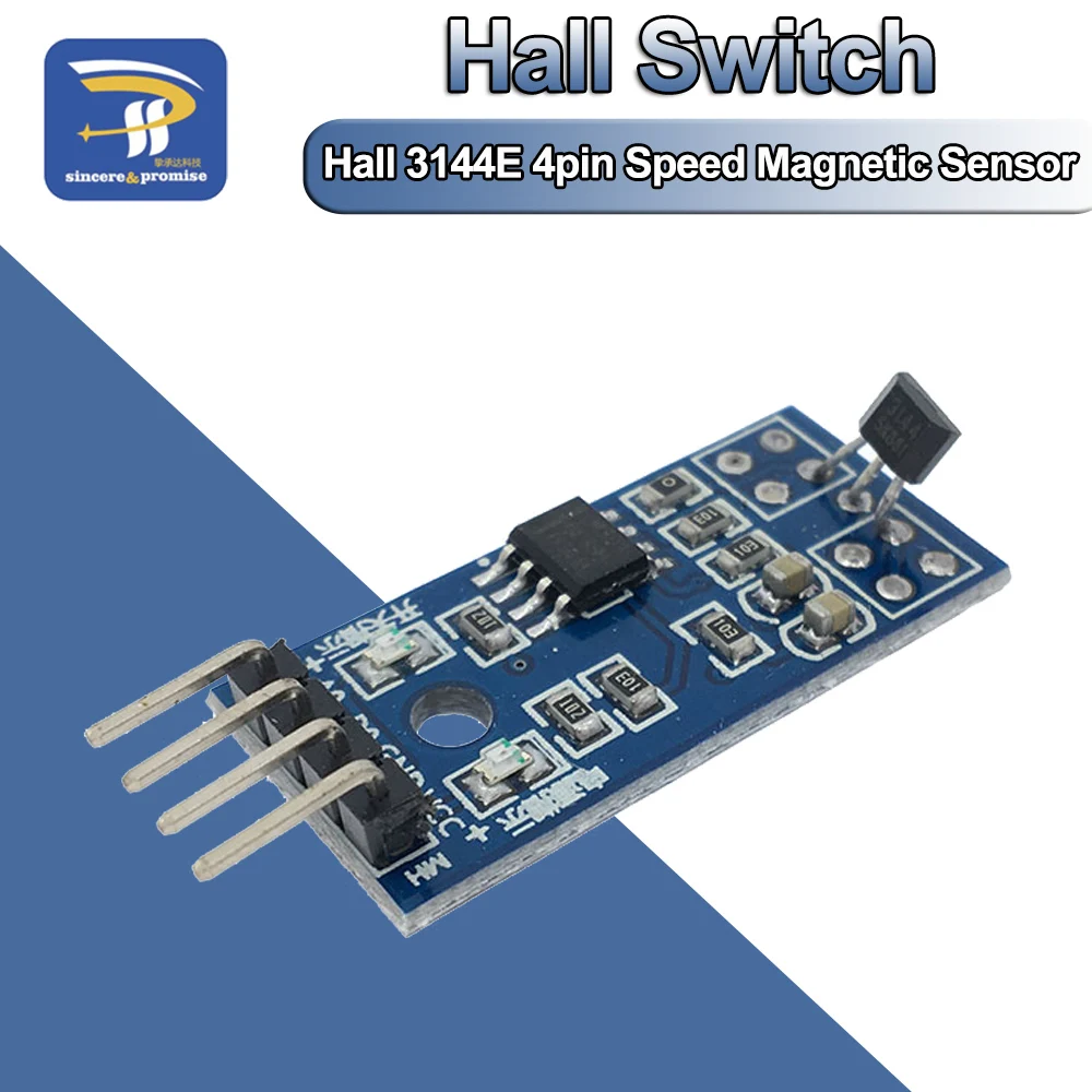 1/5/10PCS Hall Sensors Module 3144E 4pin Hall Switch Speed Magnetic ...