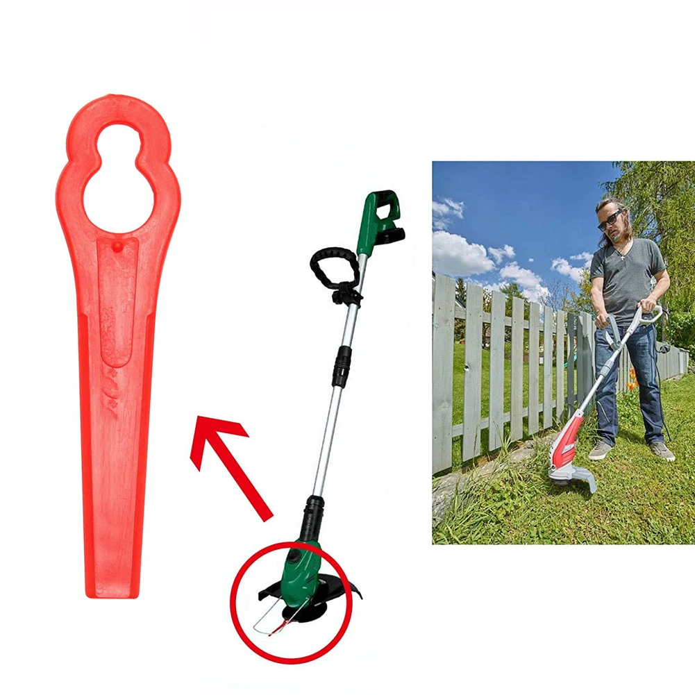 Cuchillas de plástico de repuesto para cortacésped, cuchillas cortadoras de césped para Bosch Einhell, herramienta de jardinería, 50 Uds., 8,3 CM