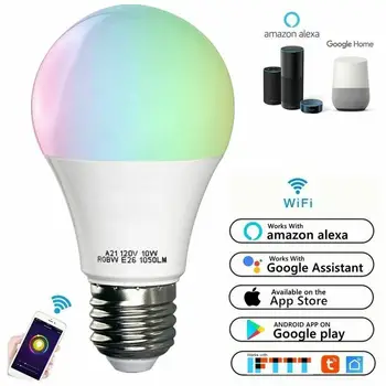 

10W Smart Wifi RGB A21 LED Light Bulb for Amazon Alexa/Google Home App Control