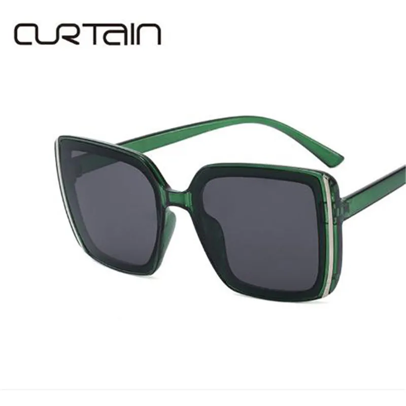

CURTAIN New Square Women Sunglasses Female Vintage Luxury Plastic Brand Designer Eyewear Oculos Sun Glasses UV400 Shades gafas