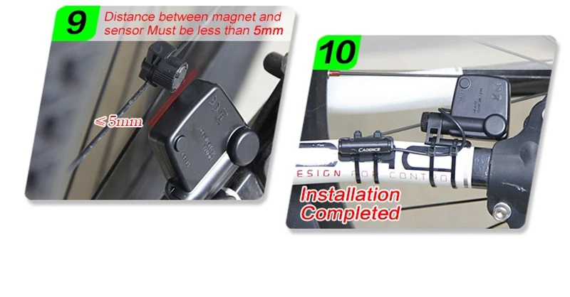 10 Wireless Bicycle Computer Bike Odometer Speedometer LCD Display 3 in 1 Cycling Computer Speed Cadence Heart Rate Monitor Sensor