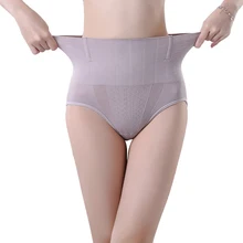Для женщин Высокая талия трусы с эластичным поясом Воздухопроницаемый корсет живот Slim нижнее бельё для девочек