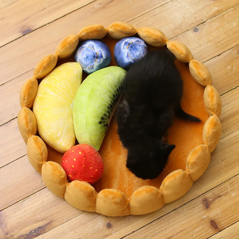 Pet плюшевый коврик для кота собаки питомник закручиватель для рулета кошачий подстилка зимний теплый коврик для животных фрукты Tart кровать