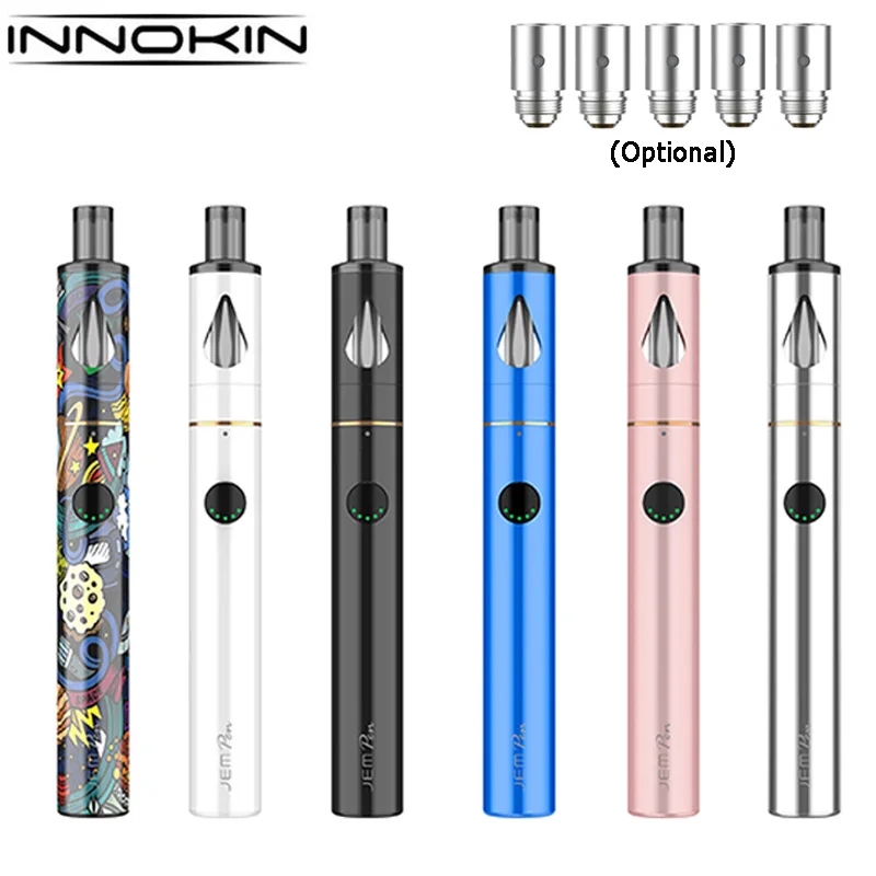 

Original Innokin Jem Pen Kit Electronic Cigarette Vape Pen With 1000mah Battery 2ml Atomizer 1.6ohm /2.0ohm ceramic Coils Head