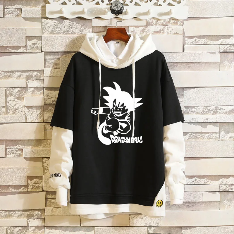 

Dragon Ball Monkey King Dragon Ball Super Coat Hoodies Costume Jacket Fake Two Pieces Sweatshirt