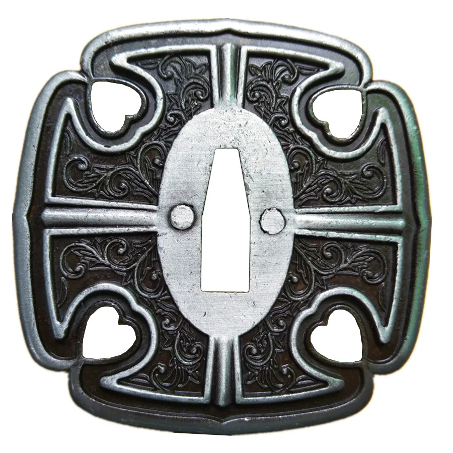 Новый японский защитный нож Tsuba ручной работы из сплава для самурайского катаны