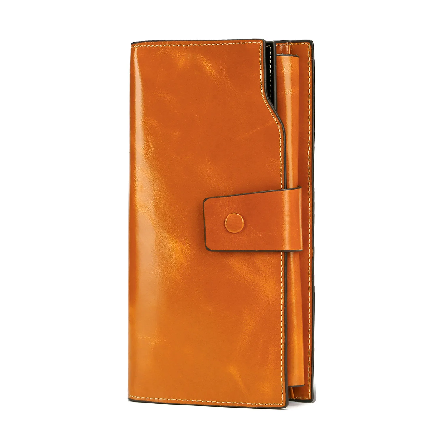 

New Leather Ladies Wallet Long Wallet Multi-card Large Capacity Check Wallet